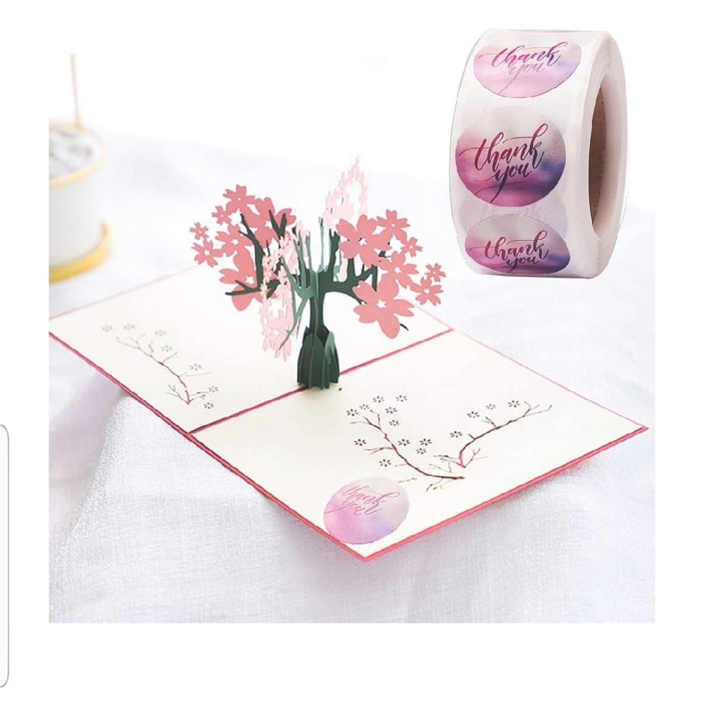 200 ct  SMALL 1 " Thank You Stickers - Picture 7 of 10